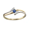 Bague Brillaxis or bicolore 18 carats saphir rond
