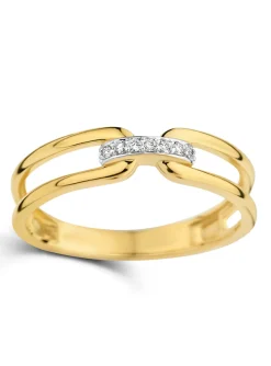 Bague Brillaxis or bicolore diamants motif ajouré
