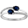 Bague Brillaxis or blanc saphirs diamants