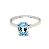 Bague Brillaxis or blanc 18 carats topaze ovale