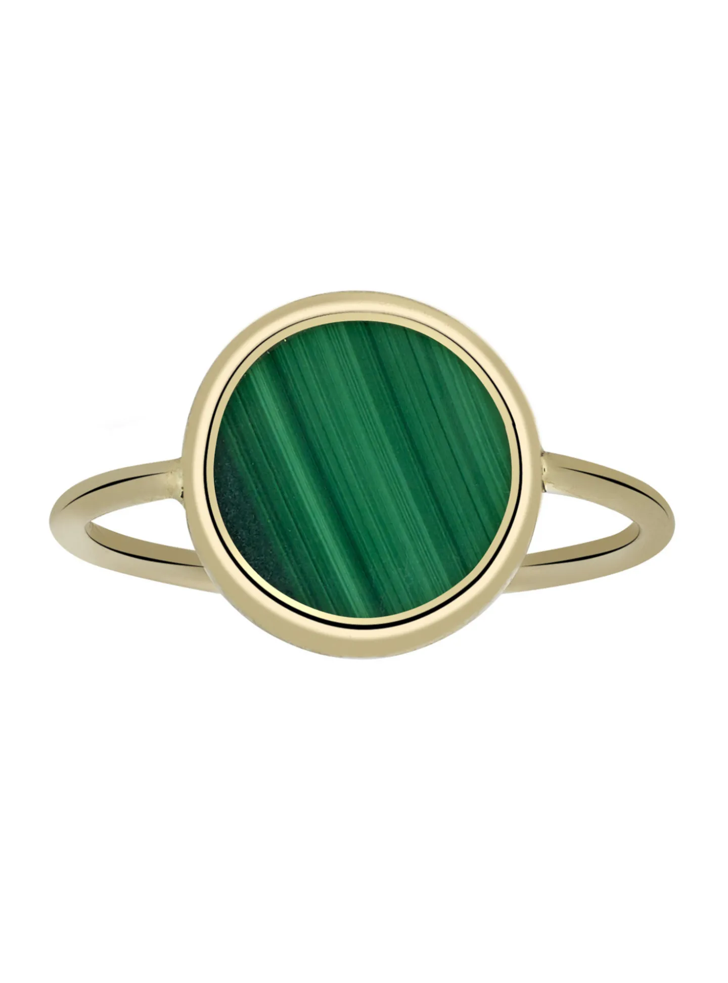 Bague Brillaxis or jaune 18 carats malachite