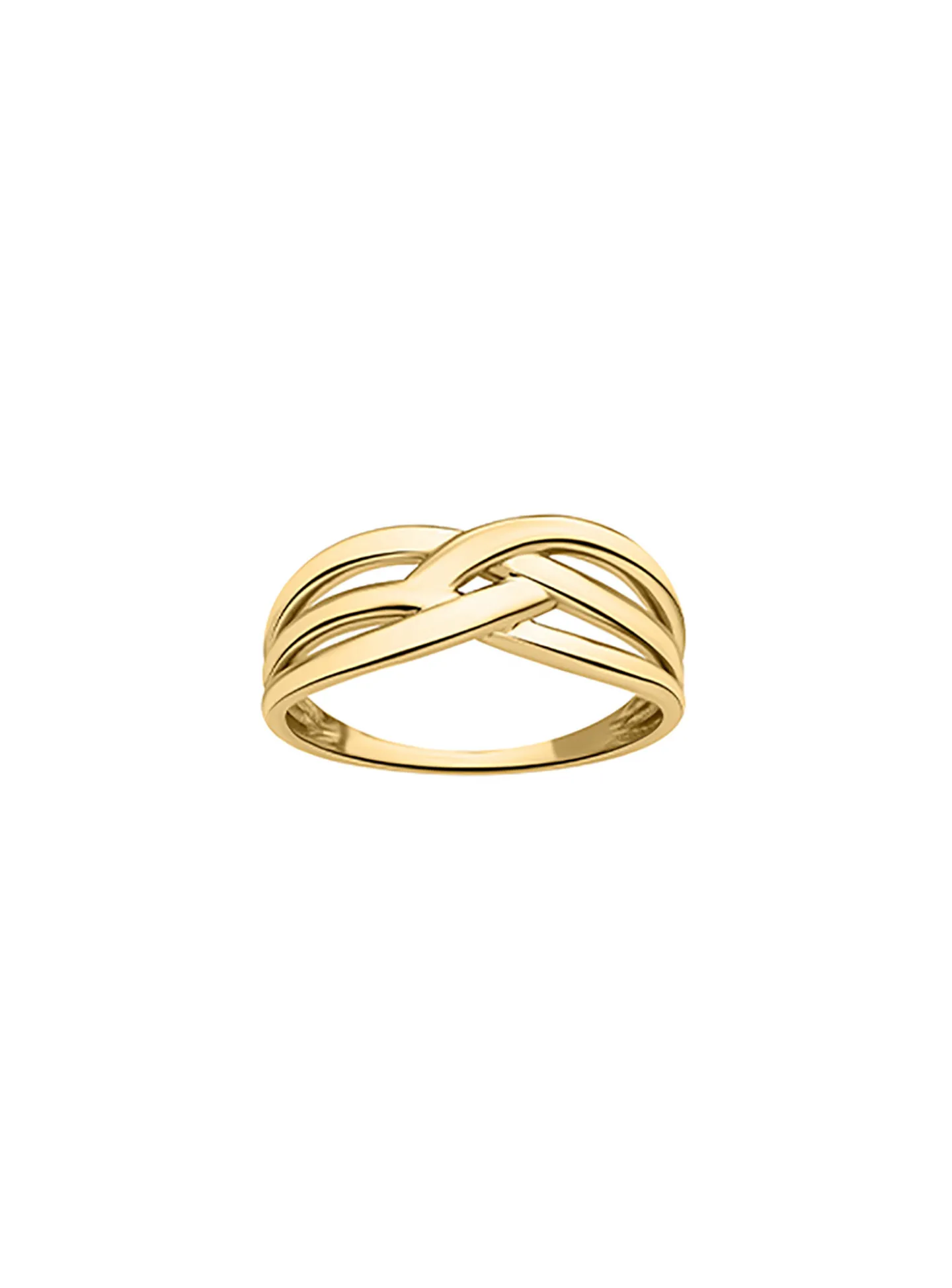 Bague Brillaxis or jaune six branches entrelacées