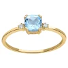Bague Brillaxis or jaune 9 carats topaze oxydes