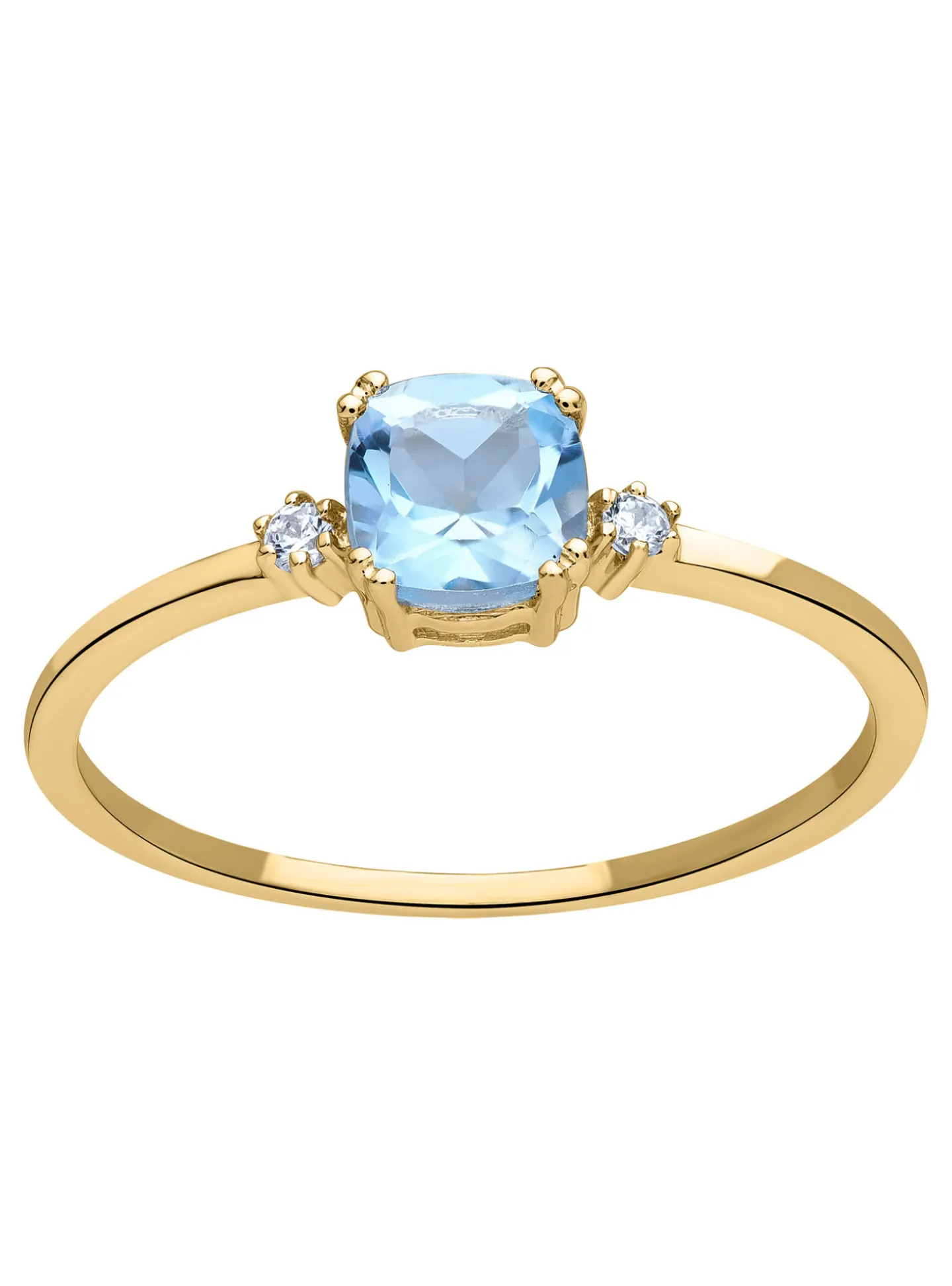 Bague Brillaxis or jaune 9 carats topaze oxydes