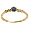 Bague Brillaxis or jaune saphir diamants