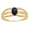 Bague Brillaxis or jaune 9 carats saphir