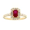 Bague Brillaxis or jaune 18 carats rubis diamants