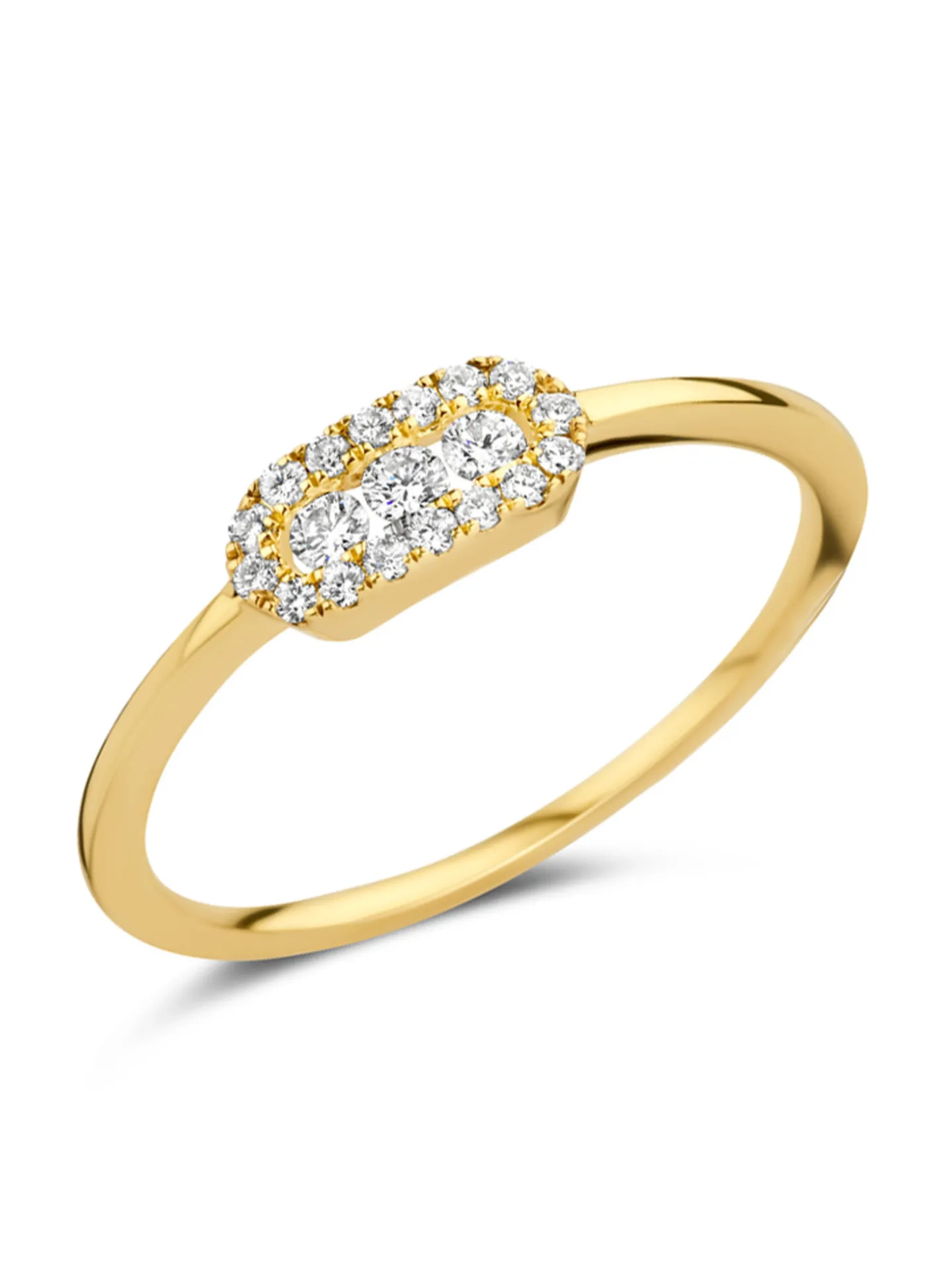 Bague Brillaxis or jaune 18 carats diamants