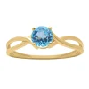 Bague Brillaxis or jaune 18 carats topaze