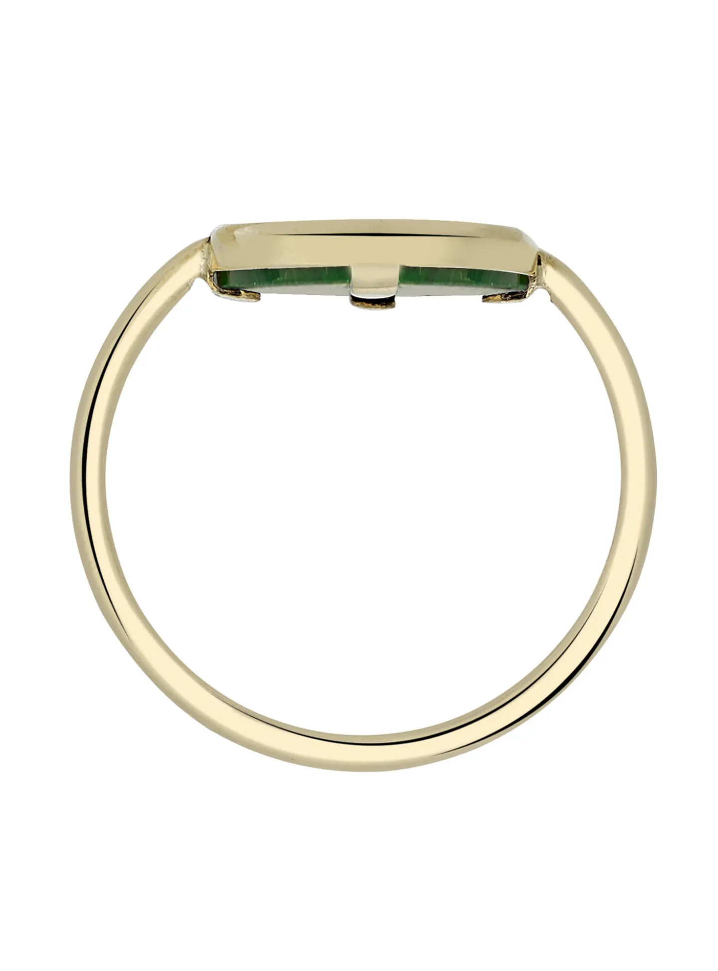 Bague Brillaxis or jaune 18 carats malachite