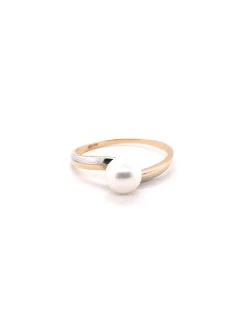 Bague Brillaxis or perle de culture eau douce_x005f_x000D_6/6.5 mm