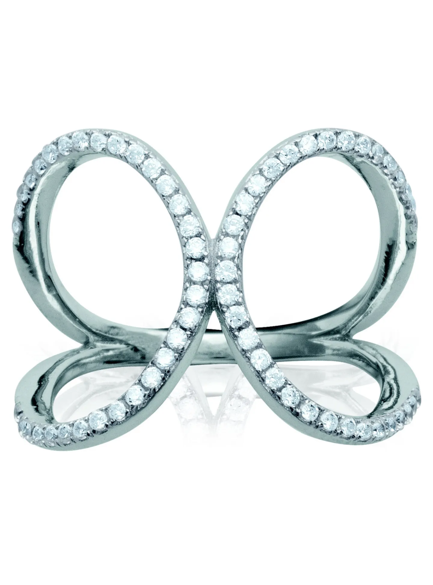 Bague Brillaxis originale pierres blanches