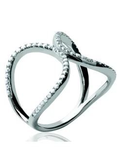 Bague Brillaxis originale pierres blanches