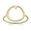 Bague Brillaxis plaqué or cercle OZ