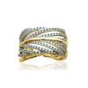 Bague Brillaxis plaqué or feuille