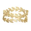 Bague Brillaxis plaqué or feuillages