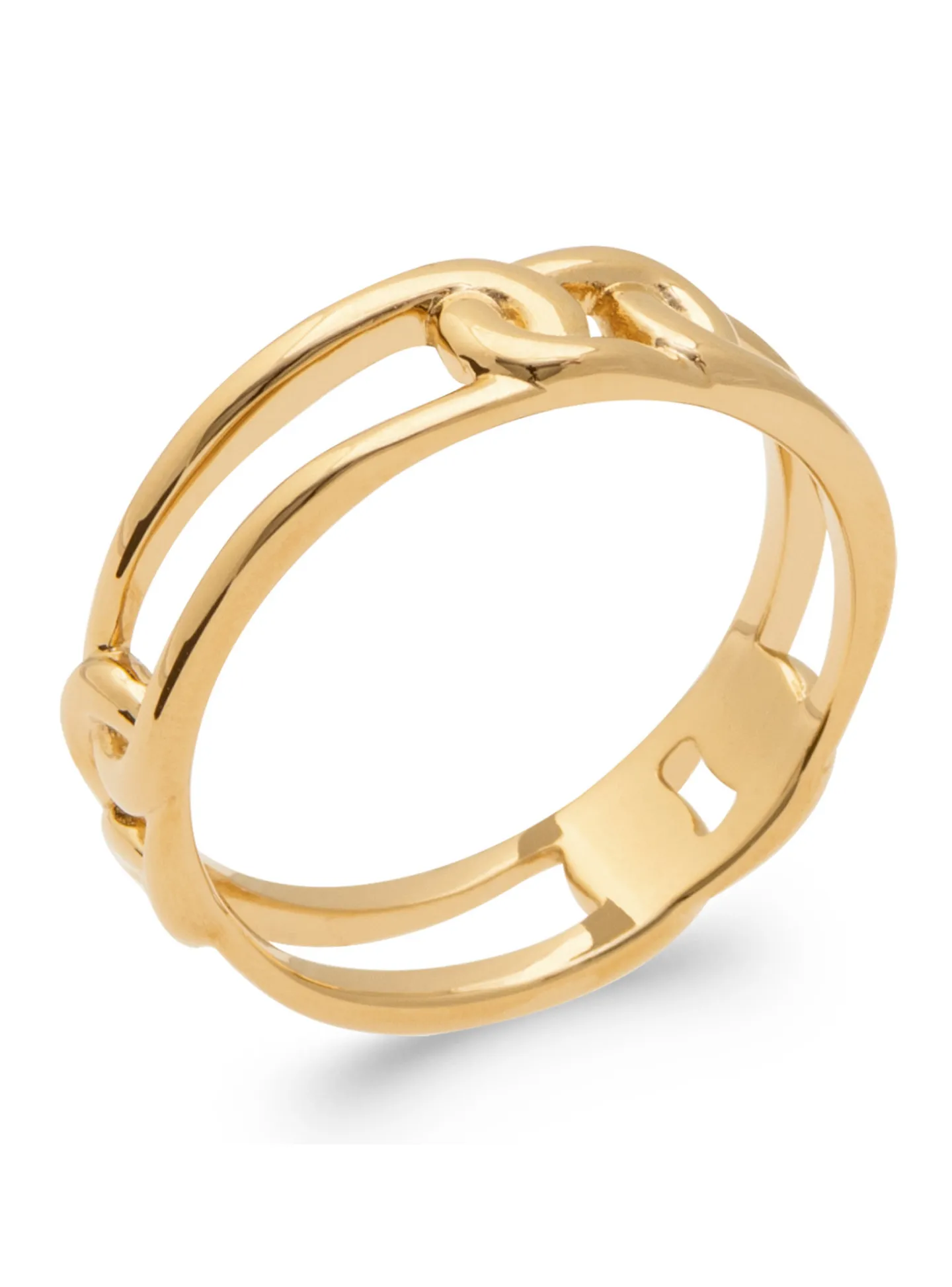 Bague Brillaxis plaqué or maillon