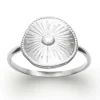 Bague Brillaxis Plaque Soleil argent