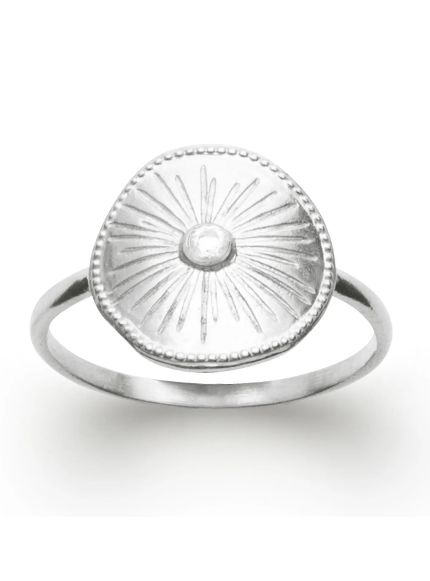 Bague Brillaxis Plaque Soleil argent