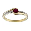 Bague Brillaxis rubis et 12 diamants