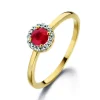 Bague Brillaxis rubis or bicolore 18 carats
