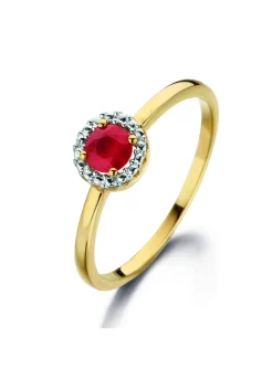 Bague Brillaxis rubis or bicolore 18 carats