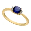Bague Brillaxis Saphir et diamants or jaune 18carats