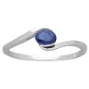Bague Brillaxis saphir ovale or blanc 18 carats