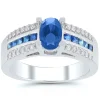 Bague Brillaxis saphir princesse diamant or blanc