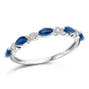 Bague Brillaxis style alliance saphirs et diamants_x005f_x000D_or blanc 750/1000