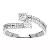 Bague Brillaxis toi et moi oxydes de zirconium