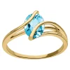 Bague Brillaxis tourbillon topaze bleue