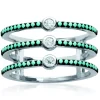 Bague Brillaxis triple anneaux bleues