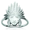 Bague Brillaxis tête d'indien argent