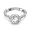 Bague cocktail Swarovski Constella métal argenté T50