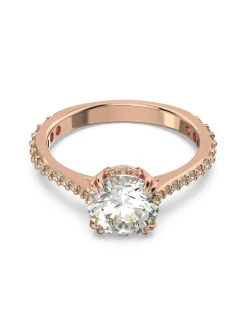 Bague cocktail Swarovski Constella rosée 55
