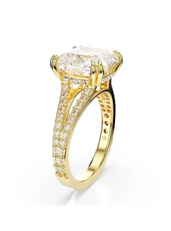 Bague cocktail Swarovski Stilla dorée 55