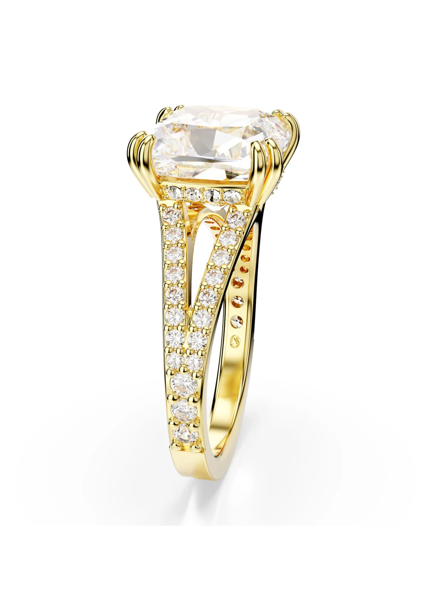 Bague cocktail Swarovski Stilla dorée 58