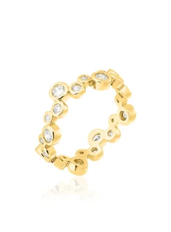 Bague fine AGATHA ACQUA - Cristal - Doré - 52 -
