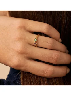Bague fine Agatha Astre goutte et rond
