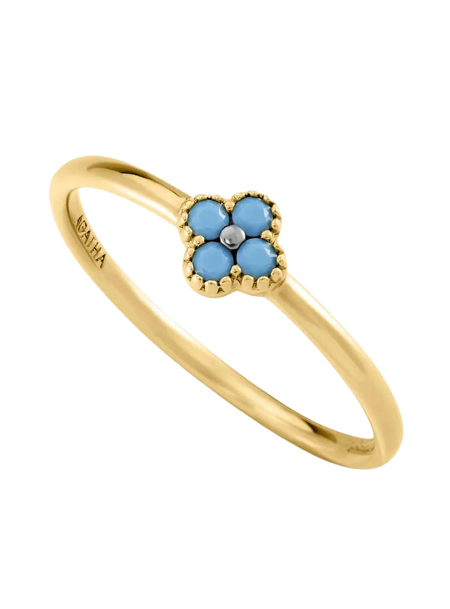 Bague fine Agatha Beloved fleur bleue