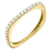 Bague fine AGATHA CARRE - Cristal - Doré - 54 -