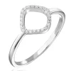 Bague fine AGATHA SISSI - Cristal - Argenté - 56