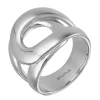 Bague large CURVE Agatha, Argenté