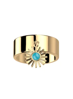 Bague Les Cadettes Felicidad pampille soleil_x005f_x000D_laque verte