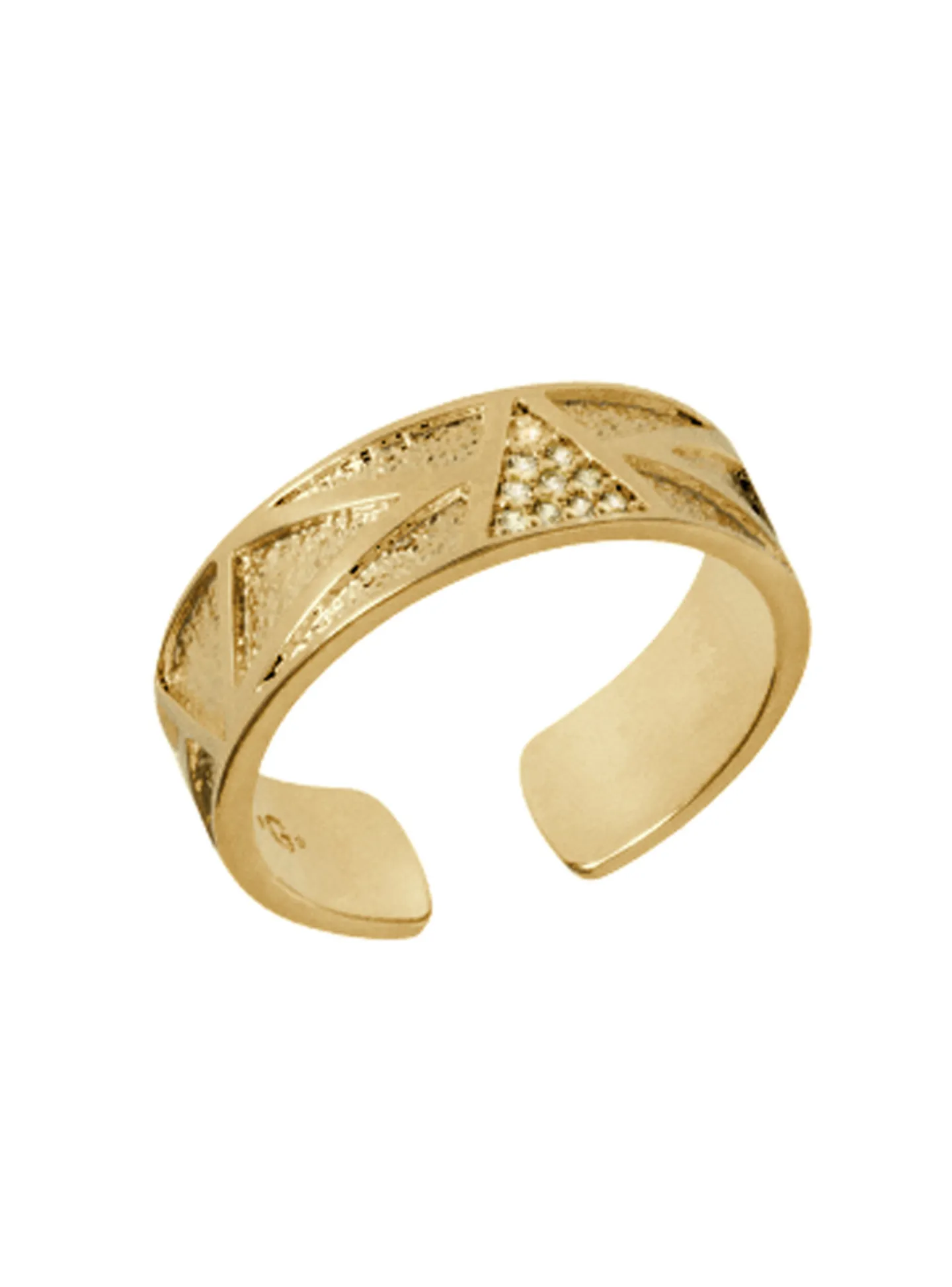 Bague Les Cadettes Ibiza large dorée