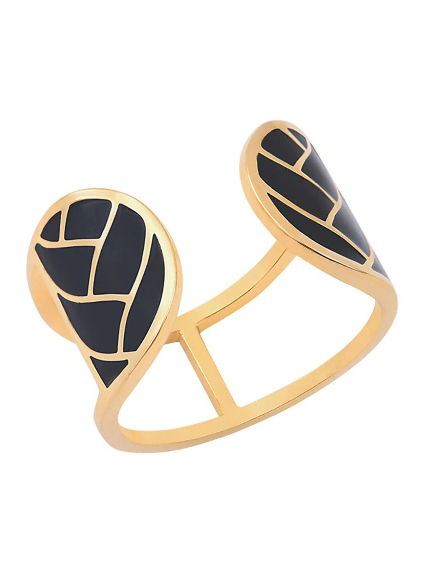 Bague Les Cadettes Tresse laque noire