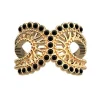 Bague Les Georgettes Arabesque dorée_x005f_x000D_laque noire