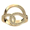Bague Les Georgettes Aurore dorée 16mm_x005f_x000D_collection Les Précieuses