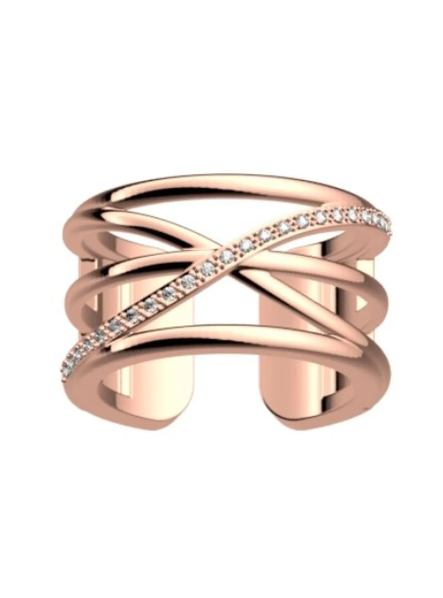 Bague Les Georgettes Louxor dorée rose 12 mm